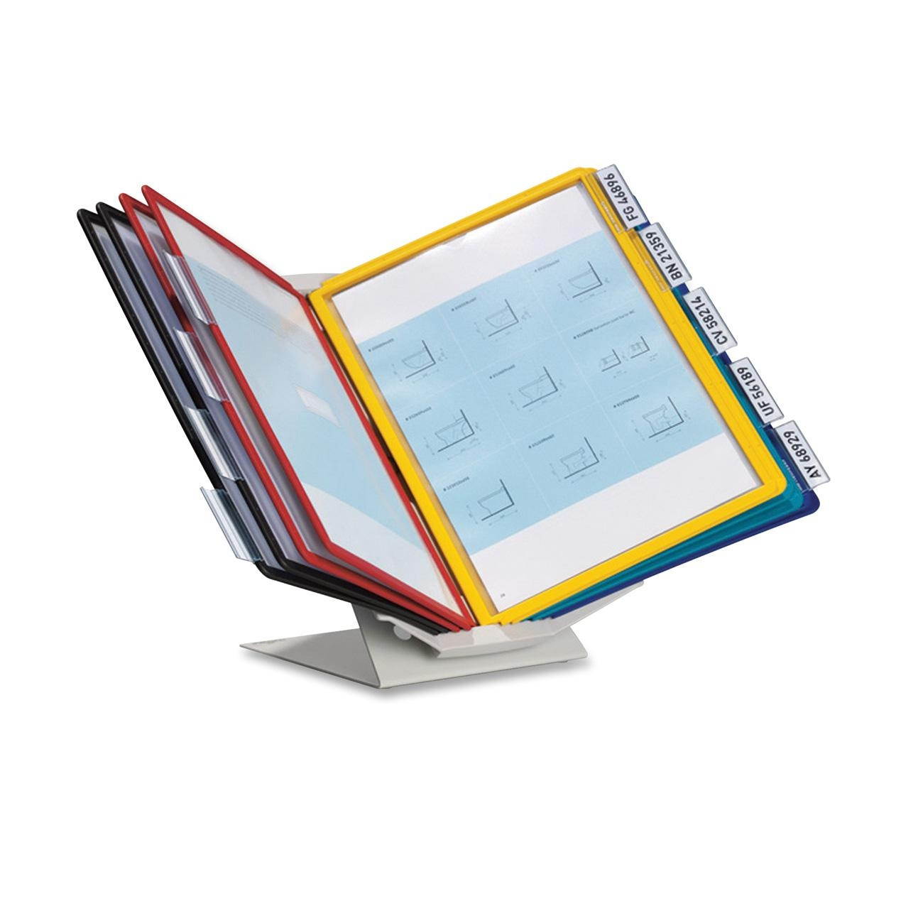Durable 5515-00 Vario Pro Desktop Reference System, 10 Panels, 9 7/8 x 15 1/2 x 6 1/4