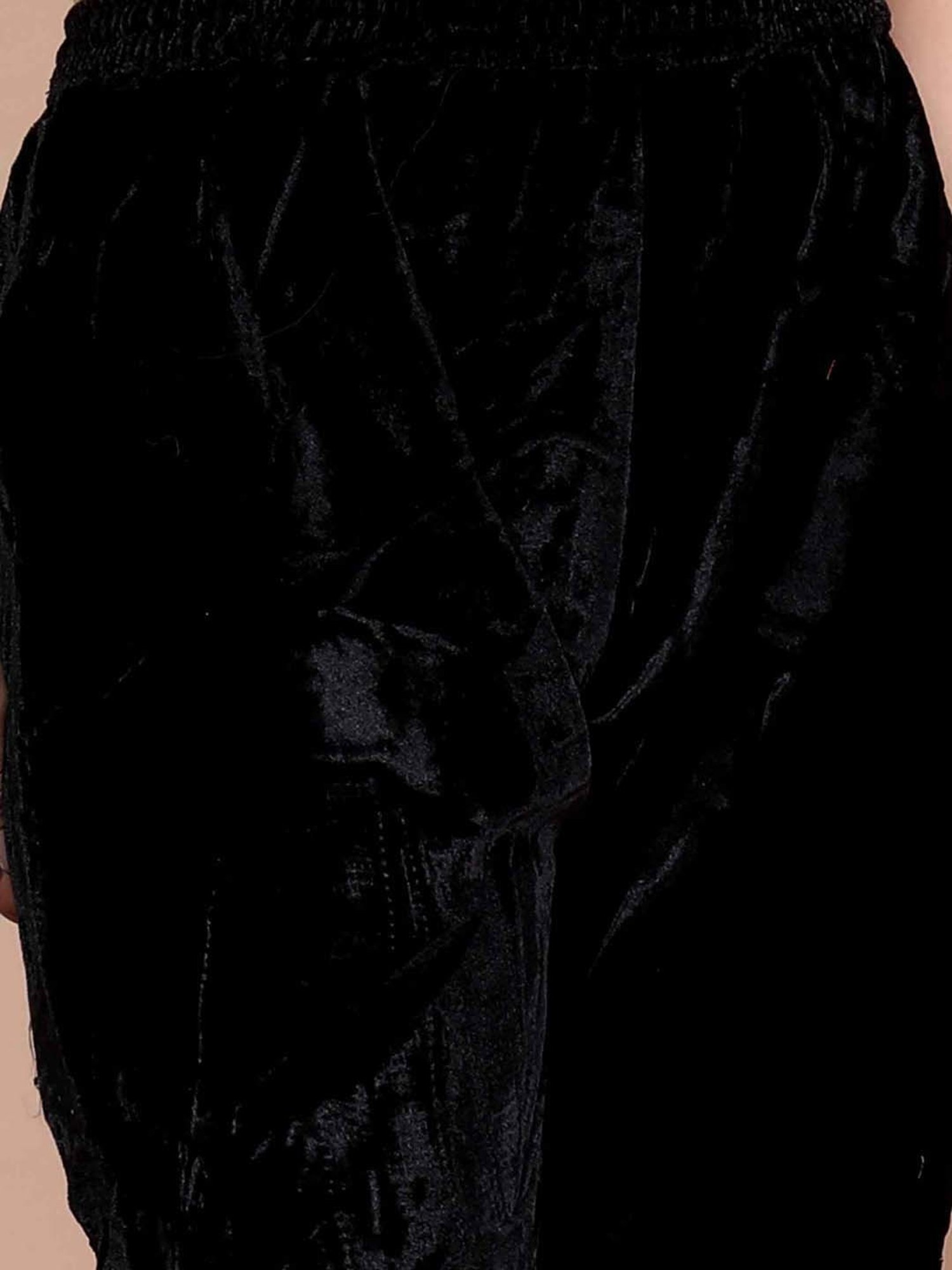 Miravan Black Embroidered Kurta & Palazzo Set