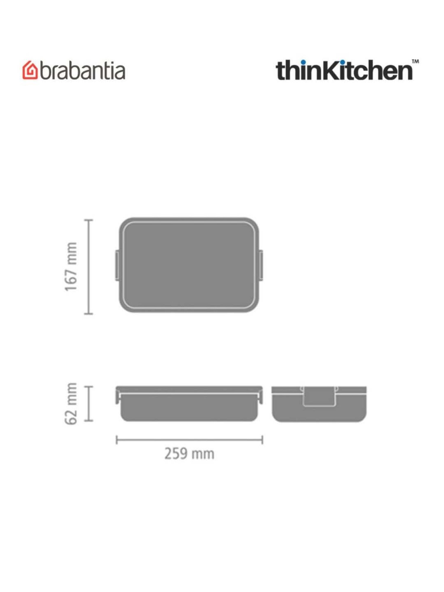 Brabantia Green Plastic Make & Take Lunch Box Bento (2 L)