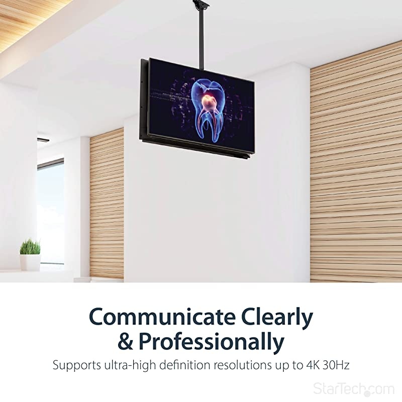 com 4K HDMI Splitter 1 In 2 Out - 4K 30Hz HDMI 1.4 2 Port Video Splitter Box -with high speed HDMI cable, USB power cable - Black (ST122HD4KU)