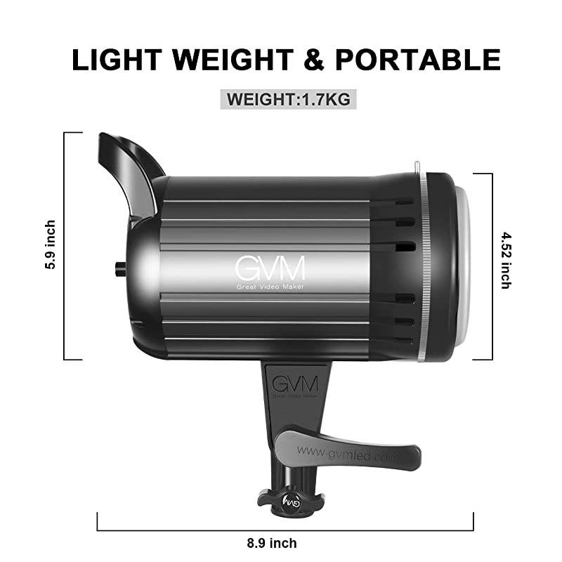 90W CRI97+/3200K~5600K Bowens Mount Led Continuous Video Light, with APP Intelligent Control System, for Video Recording,Children Photography,Wedding,Outdoor Shooting