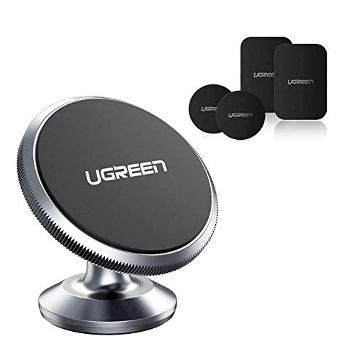UGREEN Magnetic Car Phone Holder Dashboard with Metal Plates Bundle Compatible for iPhone 11 Pro Max iPhone XR XS X 8 7 6 Plus 6S, Samsung Galaxy S20 Ultra S10 S9 S8, Note 10 9 8, Google Pixel 4 3a XL