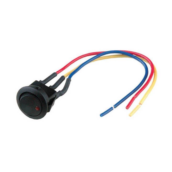 NIPPON IS-EC-RS1216RED Nippon mini rocker switch with 6 lead wire red color LED