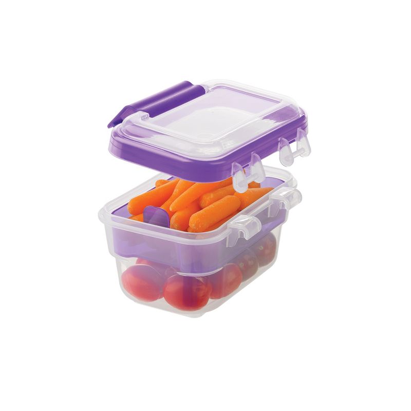 Progressive International Snaplock 2 Cup Capacity Snack To Go Plastic Container