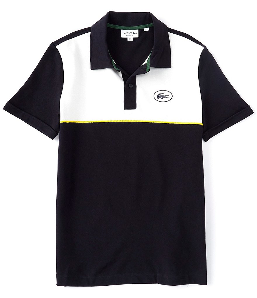Lacoste Color Block Stretch Short-Sleeve Polo Shirt