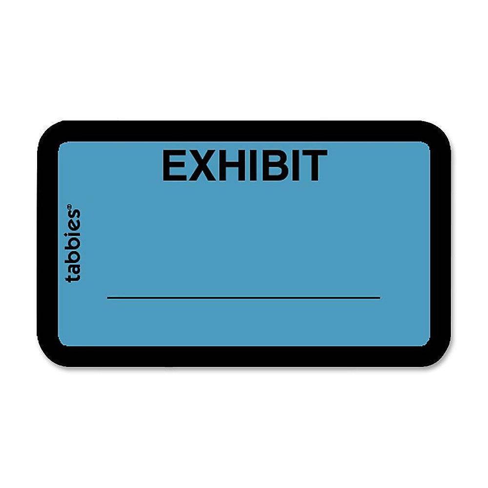 Tabbies Legal Exhibit Labels "Exhibit" 1-5/8"x1" 252/PK Blue 58091