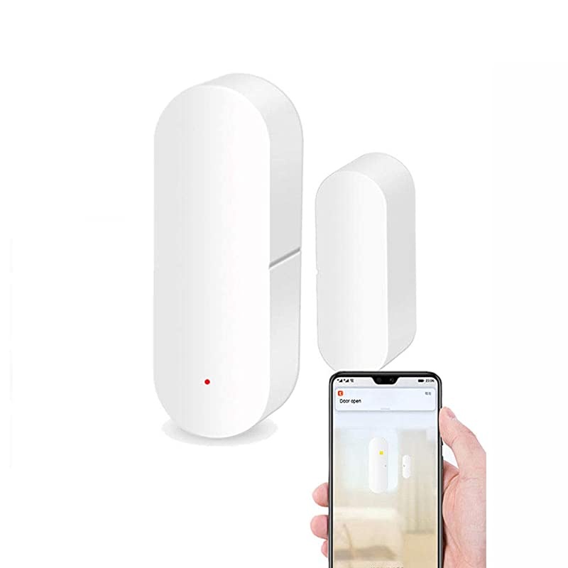 WiFi Door Alarm Sensor Wireless Security Window Open Alert Compatible with Tuya or Smart Life APP MC400