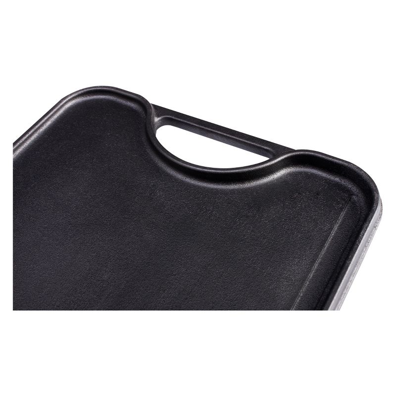 Victoria Cast Iron Large Reversible Rectangular Griddle 17"X9" Black
