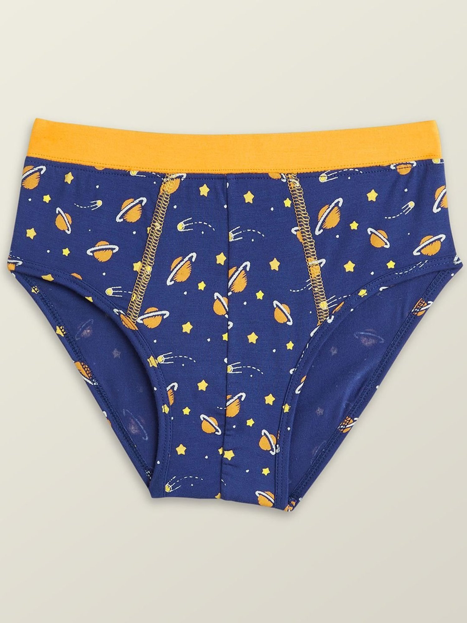 XY Life Kids Purple & Blak Printed Breifs (Pack of 3)