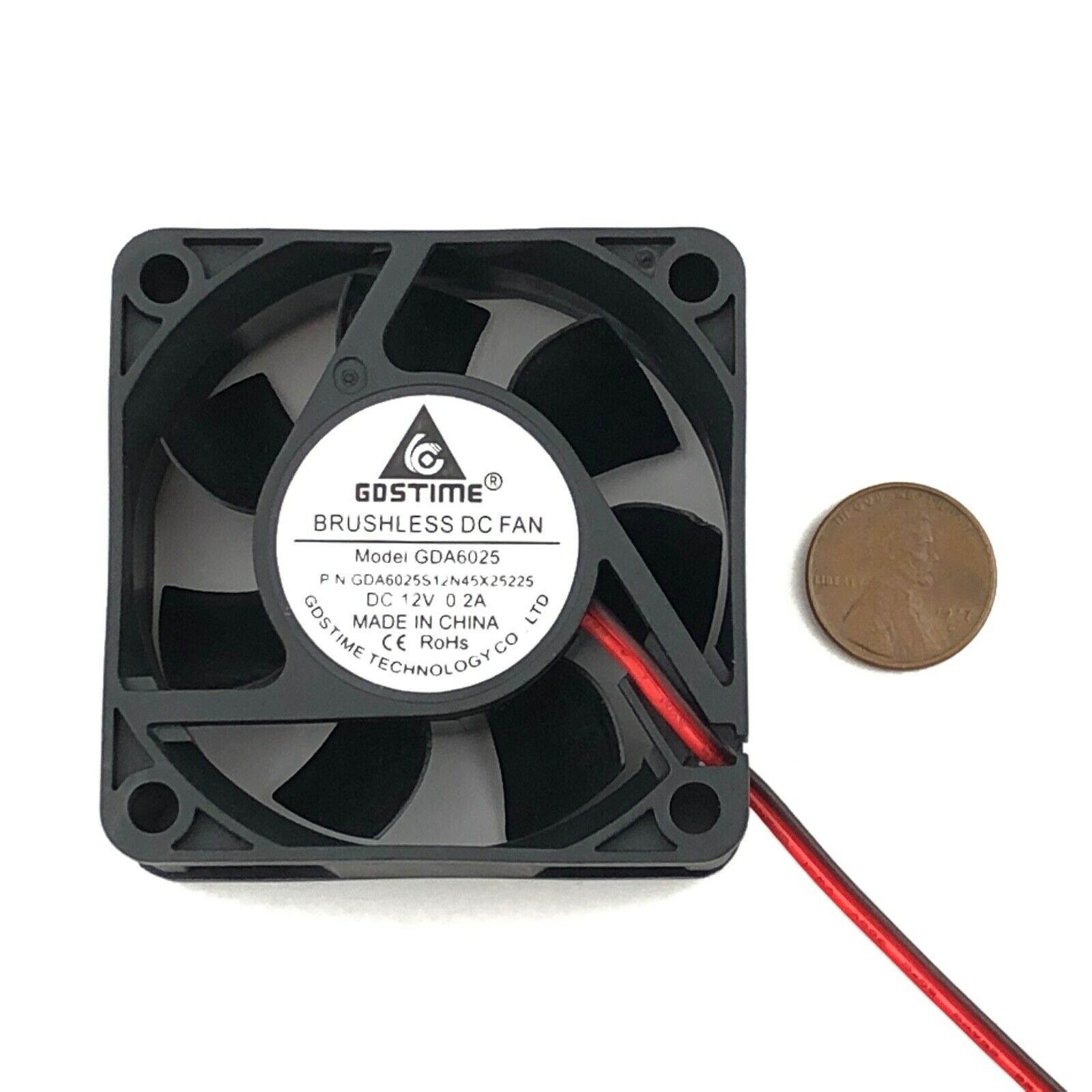 12v 80mm Cooling Fan Long Wire 80x80x10mm DC PC Computer Case Cooler 8010 2-Pin