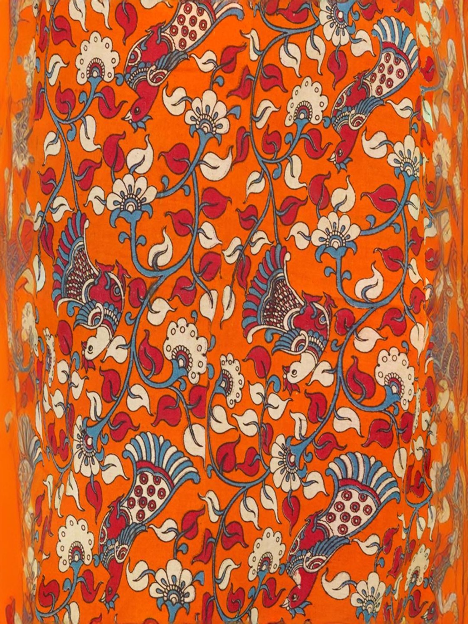 Unnati Silks Grey Cotton Printed Saree With Unstitched Blouse