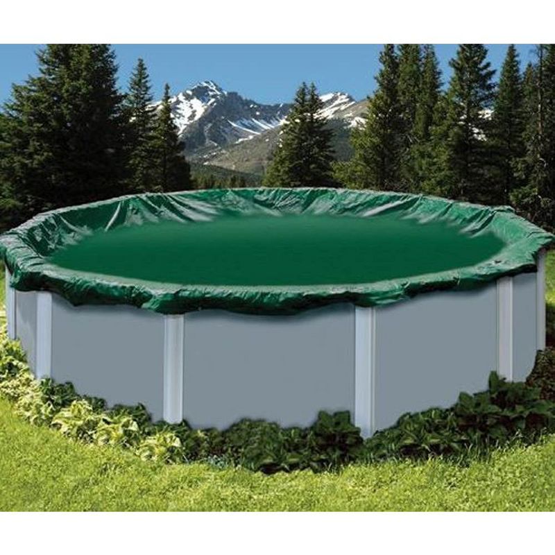 Swimline 21-Foot Round RipStopper Pool Cover + Winterizing 4x8 Foot Air Pillow