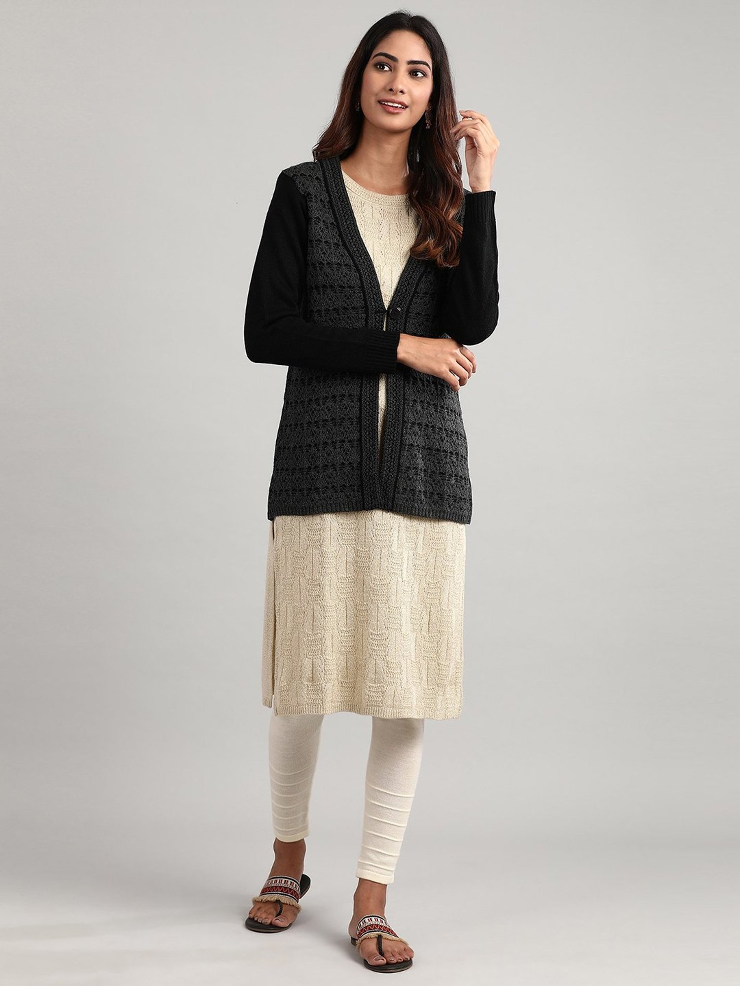 Aurelia Black Crochet Pattern Cardigan