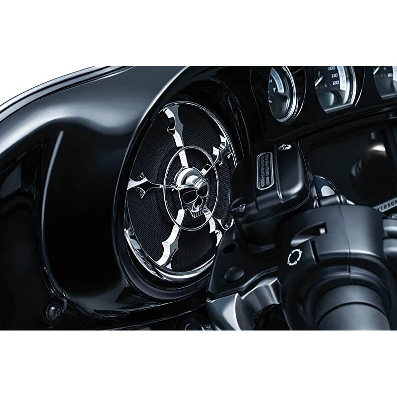 7373 Chrome Front Fairing Speaker Grills for 201419 HarleyDavidson Motorcycles Zombie Pack of 2