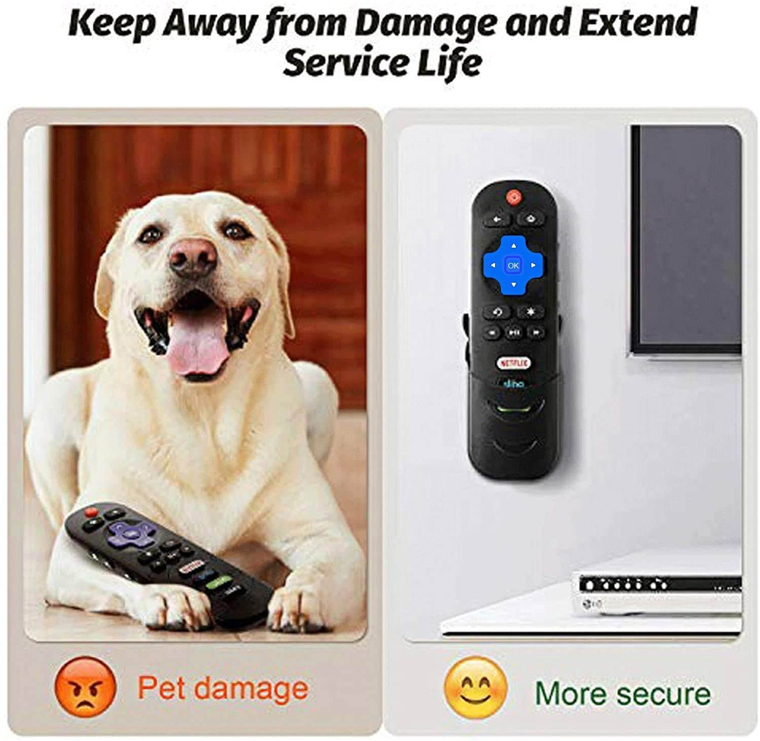 Motiexic RC280 RC282 Remote Control Compatible with TCL Roku 4K TV 32S305 32s325 49S405 49S403 43S303 55S403 32S301 50FS3800 32S3750 32S3800 32S4610R 32S3850A 32S3700 43FP110 55s405 43S425 with Holder