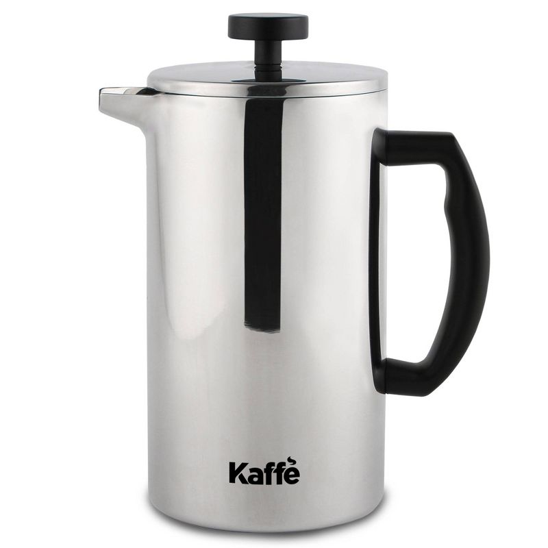 Kaffe French Press Coffee Maker. Food-Grade Double-Wall Stainless Steel