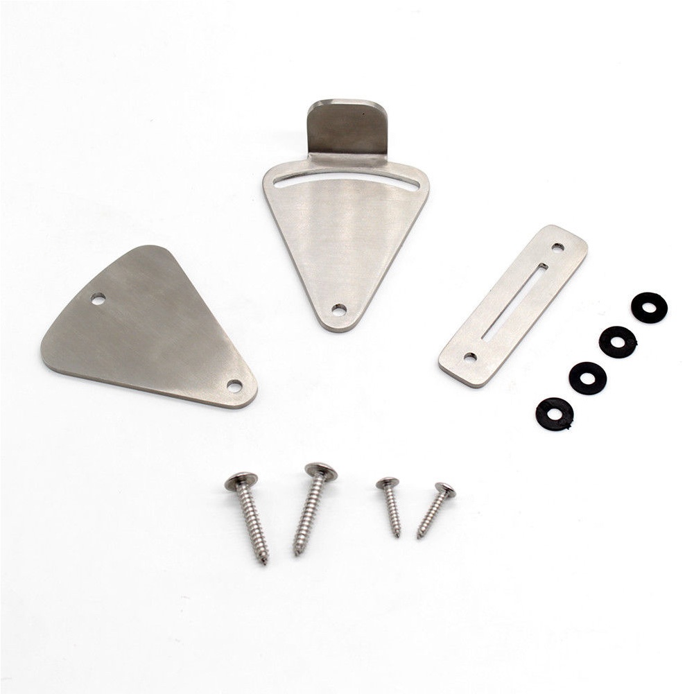 Sliding Door Lock Durable Stainless Steel Smooth Barn Home Appliance Hardware (Black)