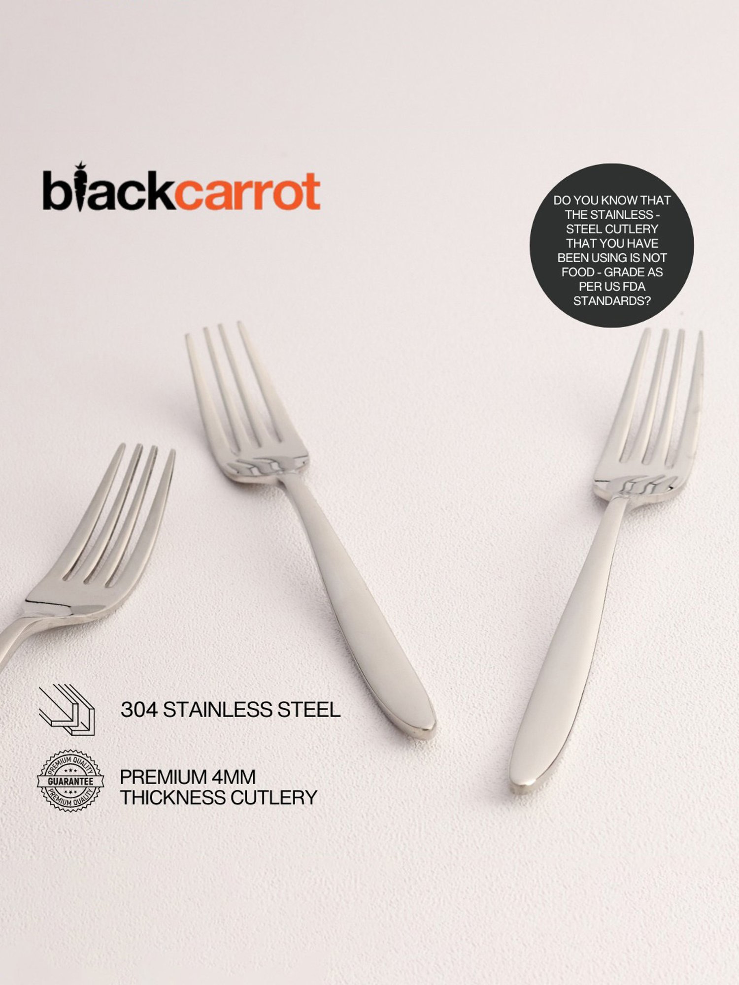 FnS Creta Silver Stainless Steel Dinner Fork - Set of 12