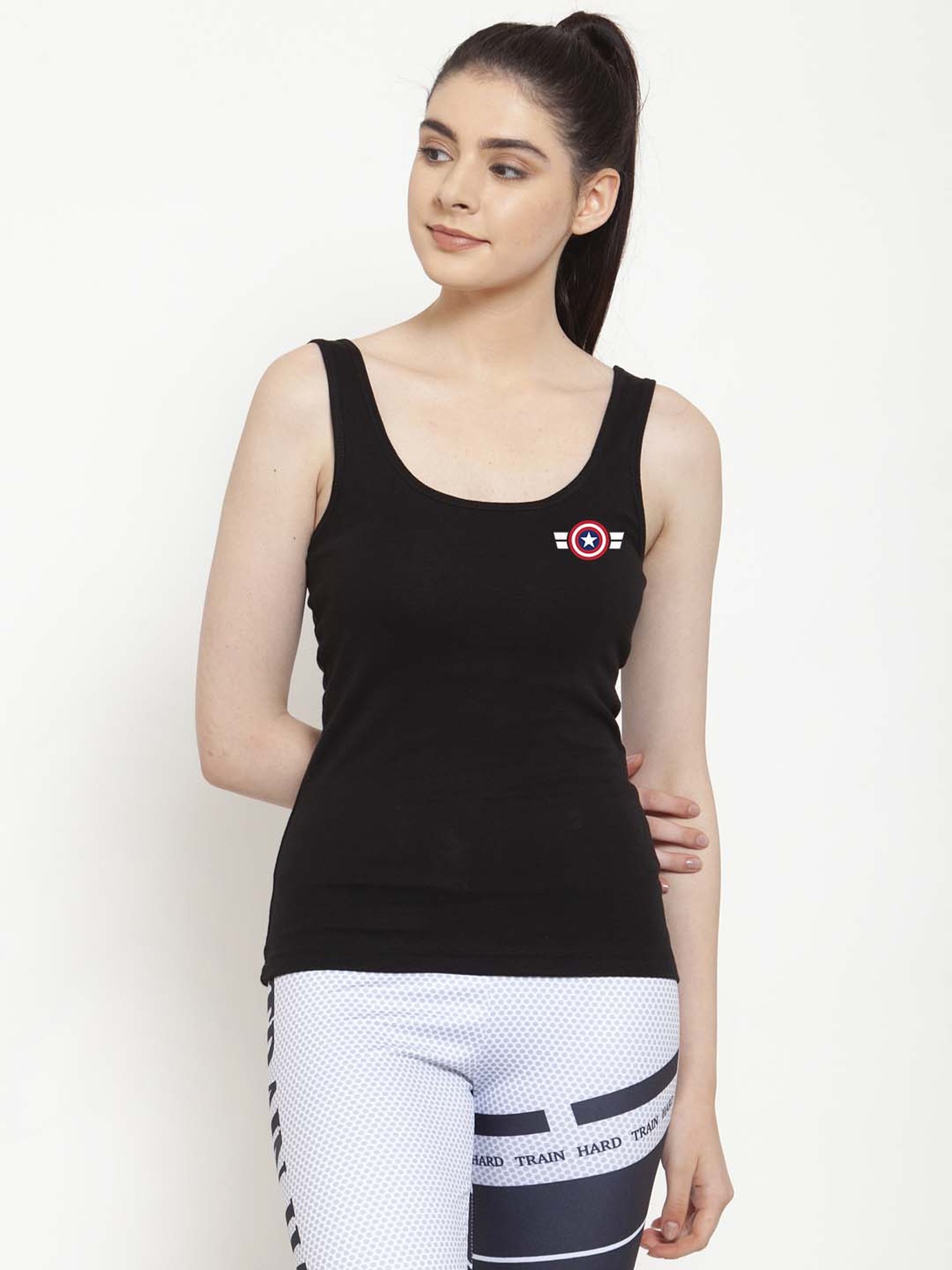 Friskers Black Cotton Camisole