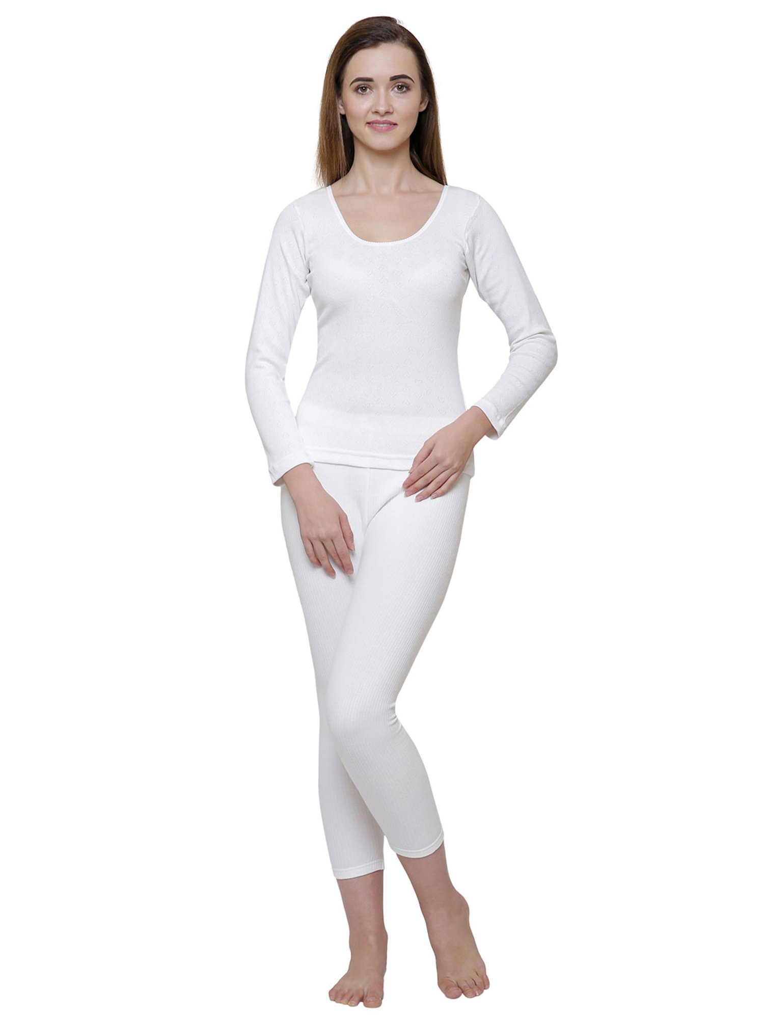 Bodycare White Cotton Thermal Top
