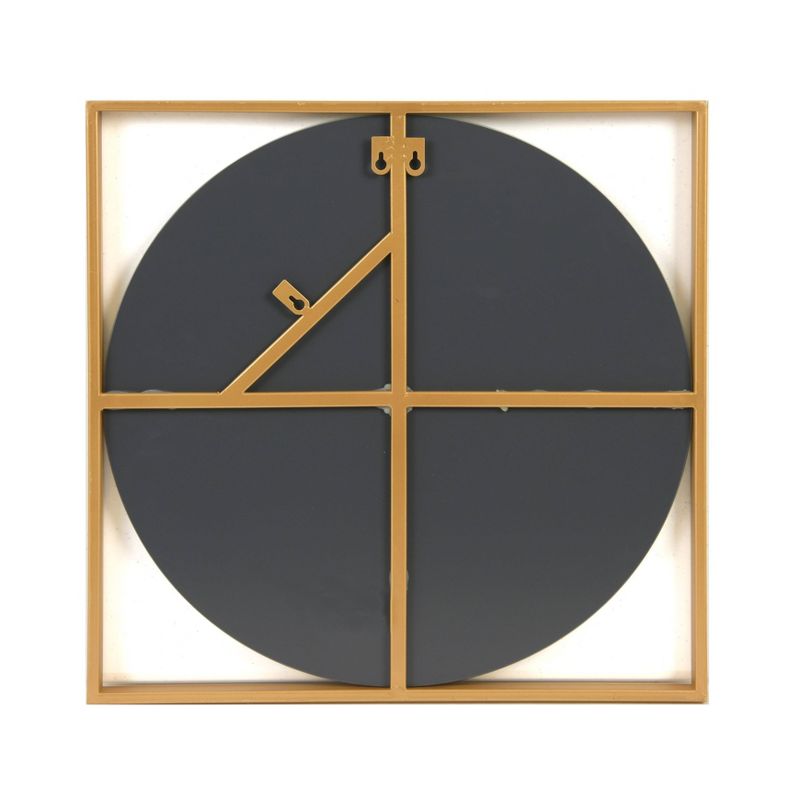 Square Metal Floating Wall Mirror Gold - 3R Studios
