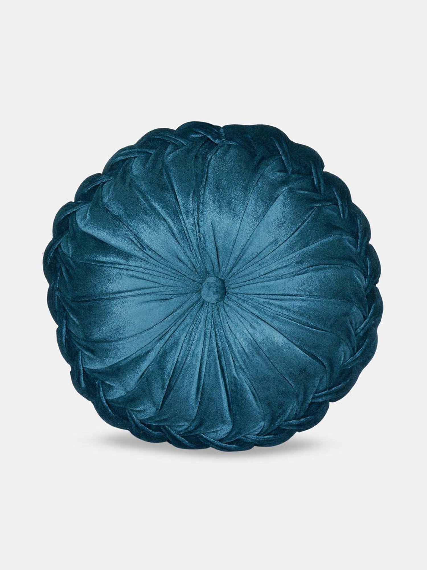 Living Scapes by Pantaloons Teal Fabric Cushion Cover