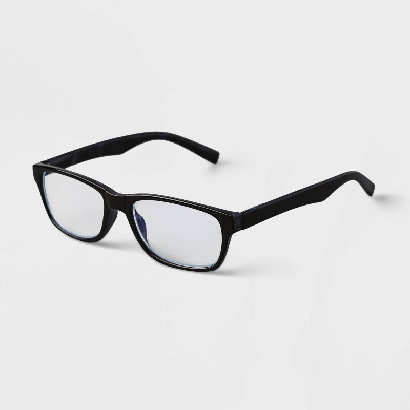 Men's Rectangle Blue Light Filtering Glasses - Goodfellow & Co™ Black