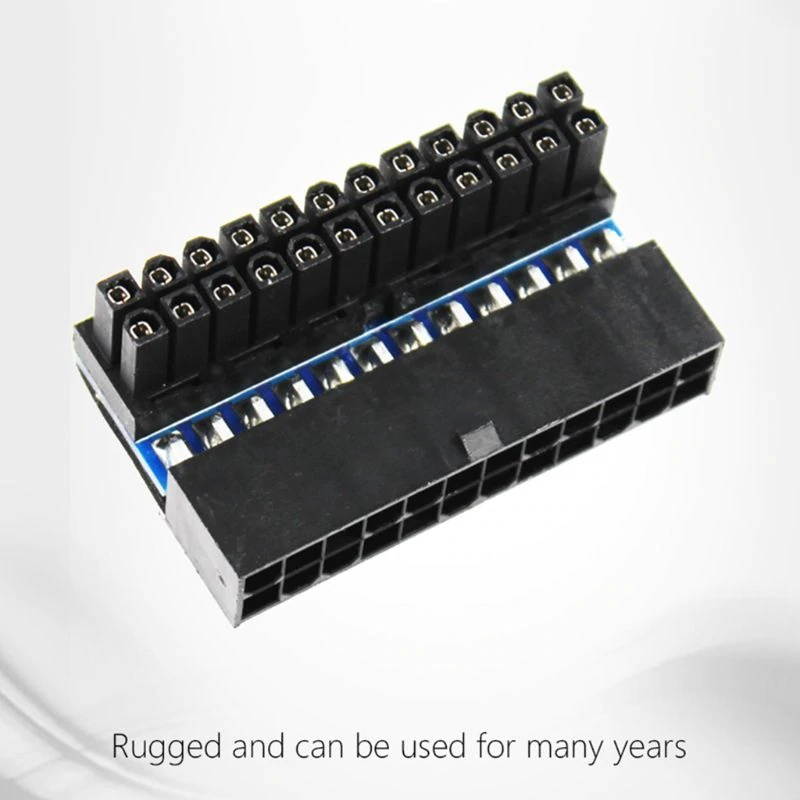 A TX 24Pin to 24Pin 90 degree Power Plug Adapter Motherboard Power Connectors Modular for Power Supply Cables