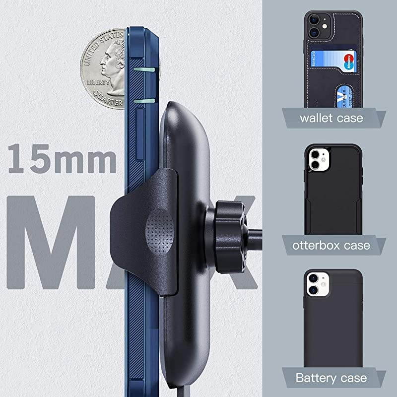 Car Phone Mount [2021 Upgraded Clip] Universal Air Vent Cell Phone Holder for Car [Thick Case Friendly] Compatible with iPhone 12 11 Pro Max SE XS XR 8 7 Galaxy S20 S10 S9 Note 20 10 &All