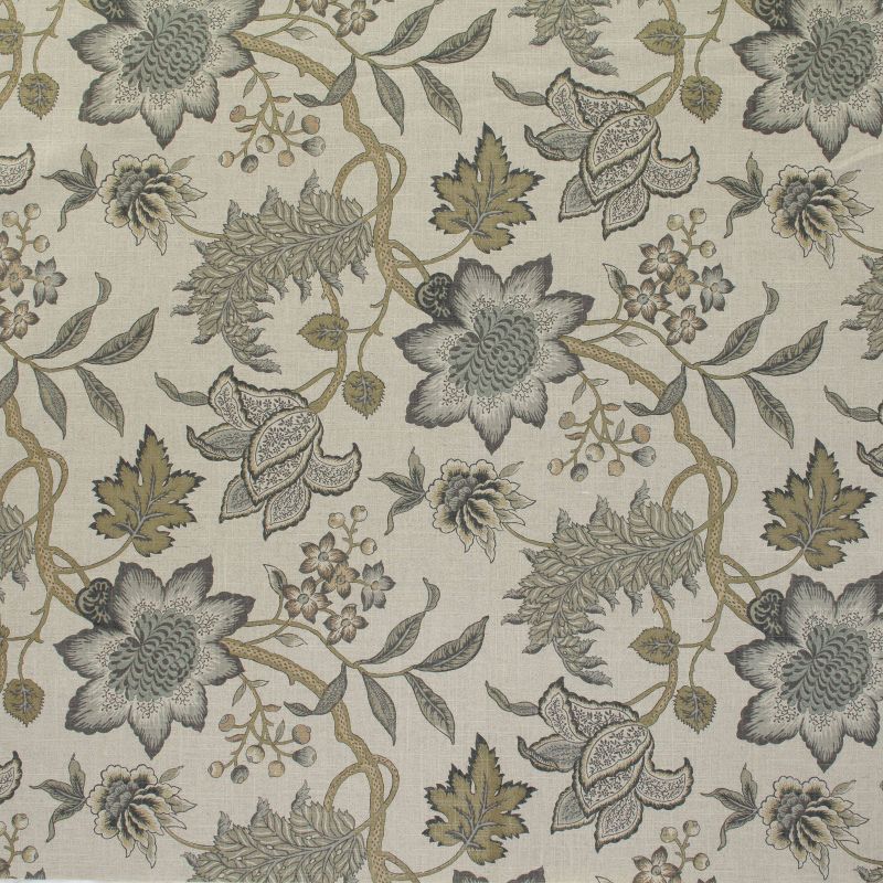 Gray Jacobean Flair Vermeil Reversible Chair Pad (Set Of 2) (16"X15.5"X4") - Pillow Perfect