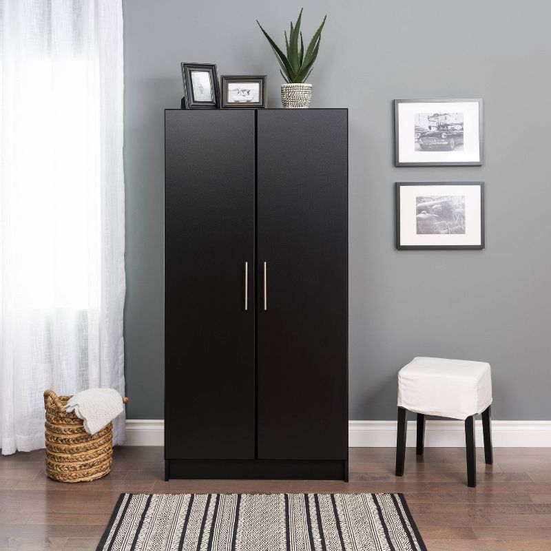 32" Elite Wardrobe Cabinet Black - Prepac