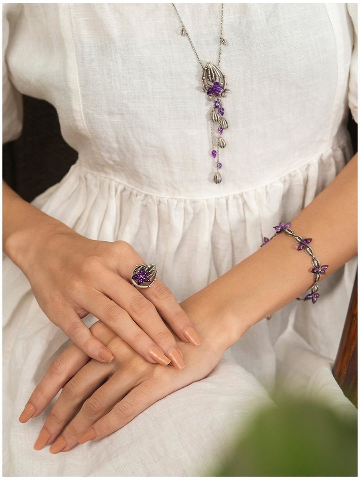 Shaya 92.5 Sterling Silver Mammilaria Bloom Bracelet for Women