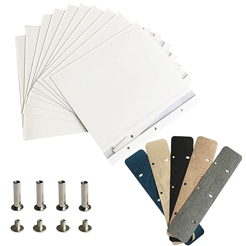 Photo Album Self Adhesive 3x5 4x6 5x7 8.5x11 Magnetic Scrapbook Album DIY Length 11 x Width 10.8 (Inches) with A Metallic Pen