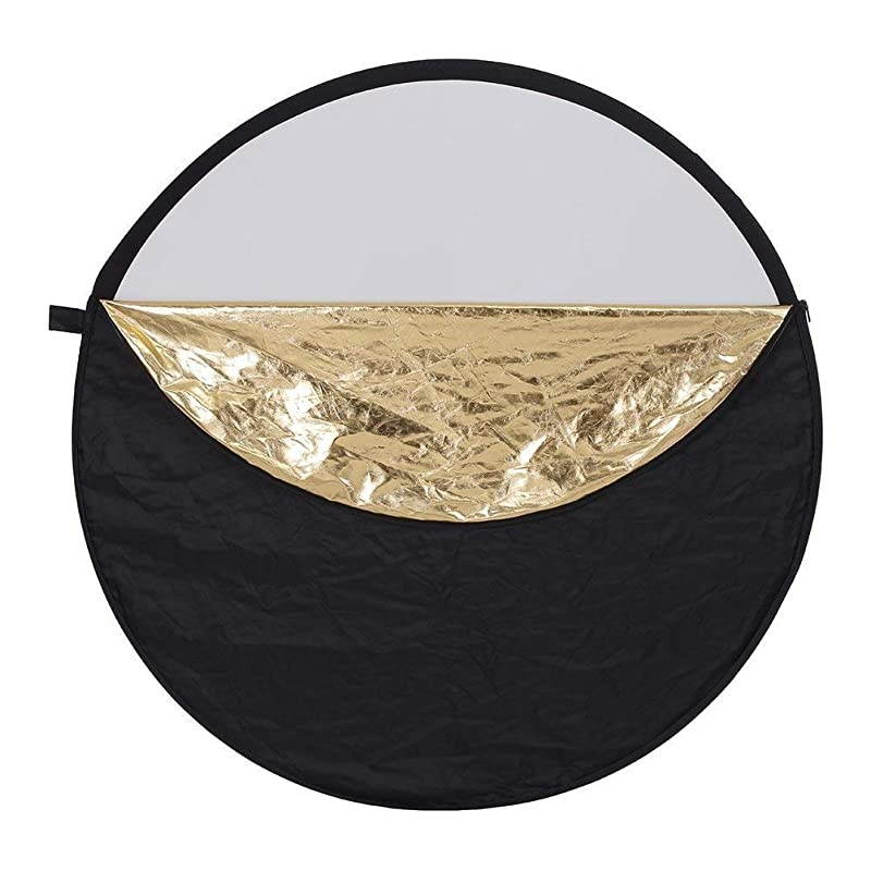 43 Inch/110 Centimeter Light Reflector 5-in-1 Collapsible Multi-Disc with Bag - Translucent, Silver, Gold, White and Black for Studio Photography Lighting and Outdoor Lighting