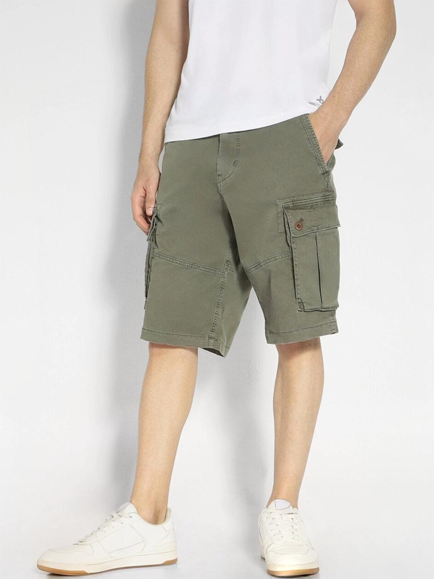 American Eagle Outfitters Olive Regular Fit Cargo Shorts