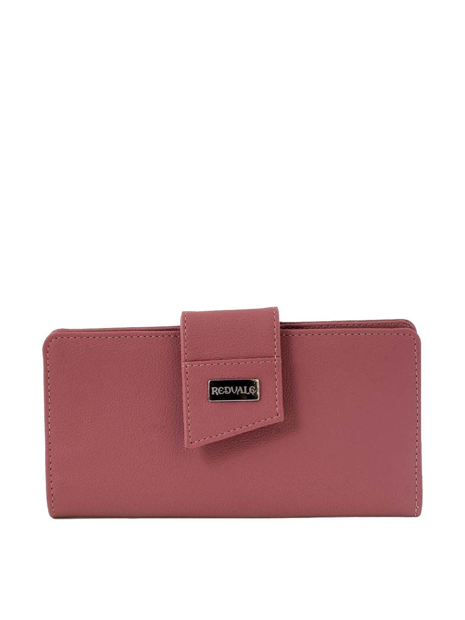 REDVALE Pink Solid Bi-Fold Wallet for Women