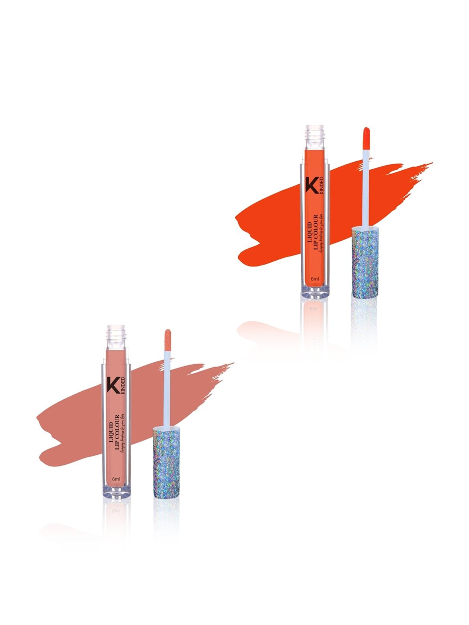KINDED Liquid Lip Colour 08 Sangria Orange & 10 Perfect Nude Combo