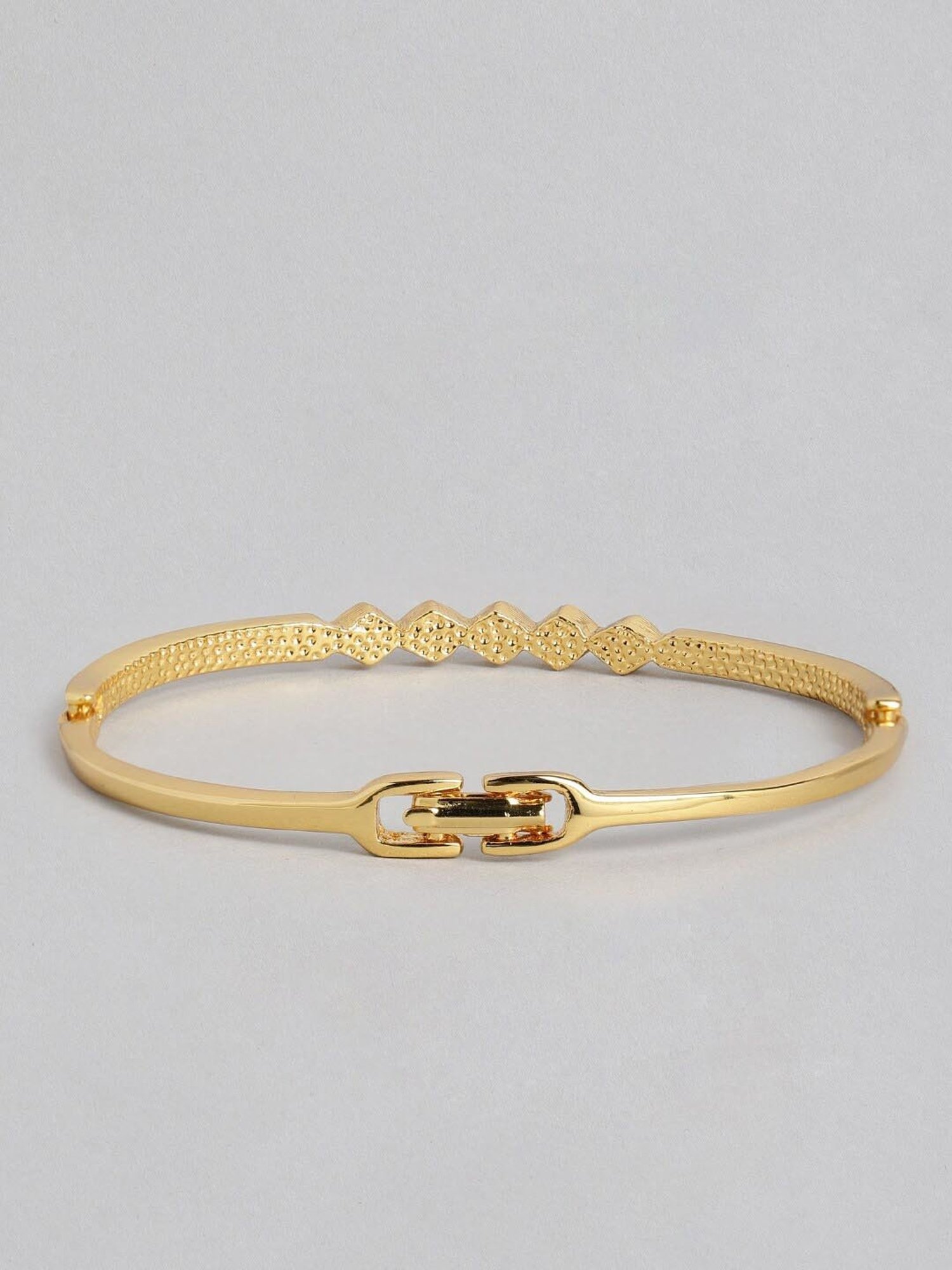 Estele Gold-Plated Bracelet with Pink Crystals for Women