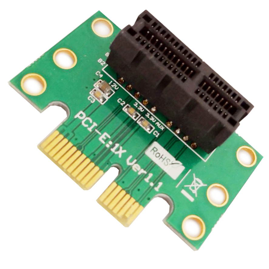 1 Unit - PCI Express (PCI-E) 1x Adapter Riser Card 90 Degree For 1U 2U Server Chassis 90 degree right angle adapter card with PCIe (PCI-e) 1x .