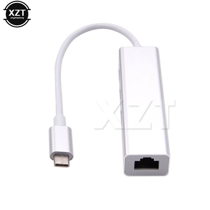 1pcs Type-C Hub USB-C to 3Port USB 3.0 Hub with RJ45 Ethernet Adapter Network LAN  USB Hub for Apple USB 3.1 MacBook