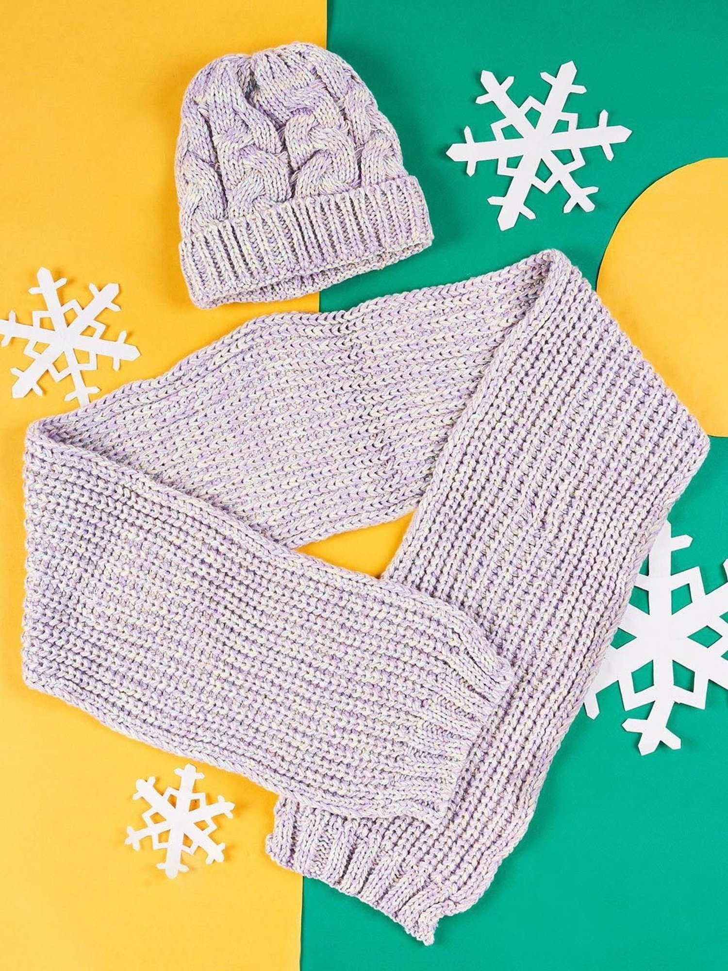 Pantaloons Junior Multicoloured Woven Beanies & Muffler Set