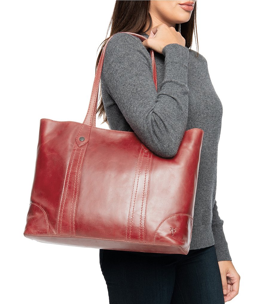 Frye Melissa Washed Leather Shopper Tote Bag