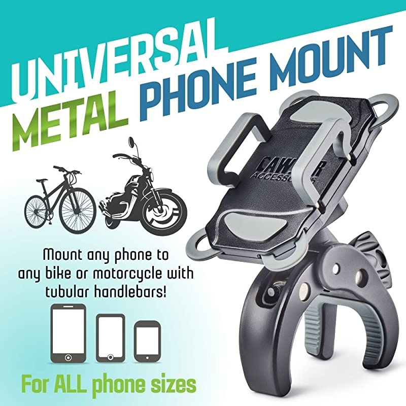 Bike & Motorcycle Phone Mount - The Only Unbreakable Handlebar Holder for iPhone, Samsung or Any Other Smartphone. +100 to Safeness & Comfort