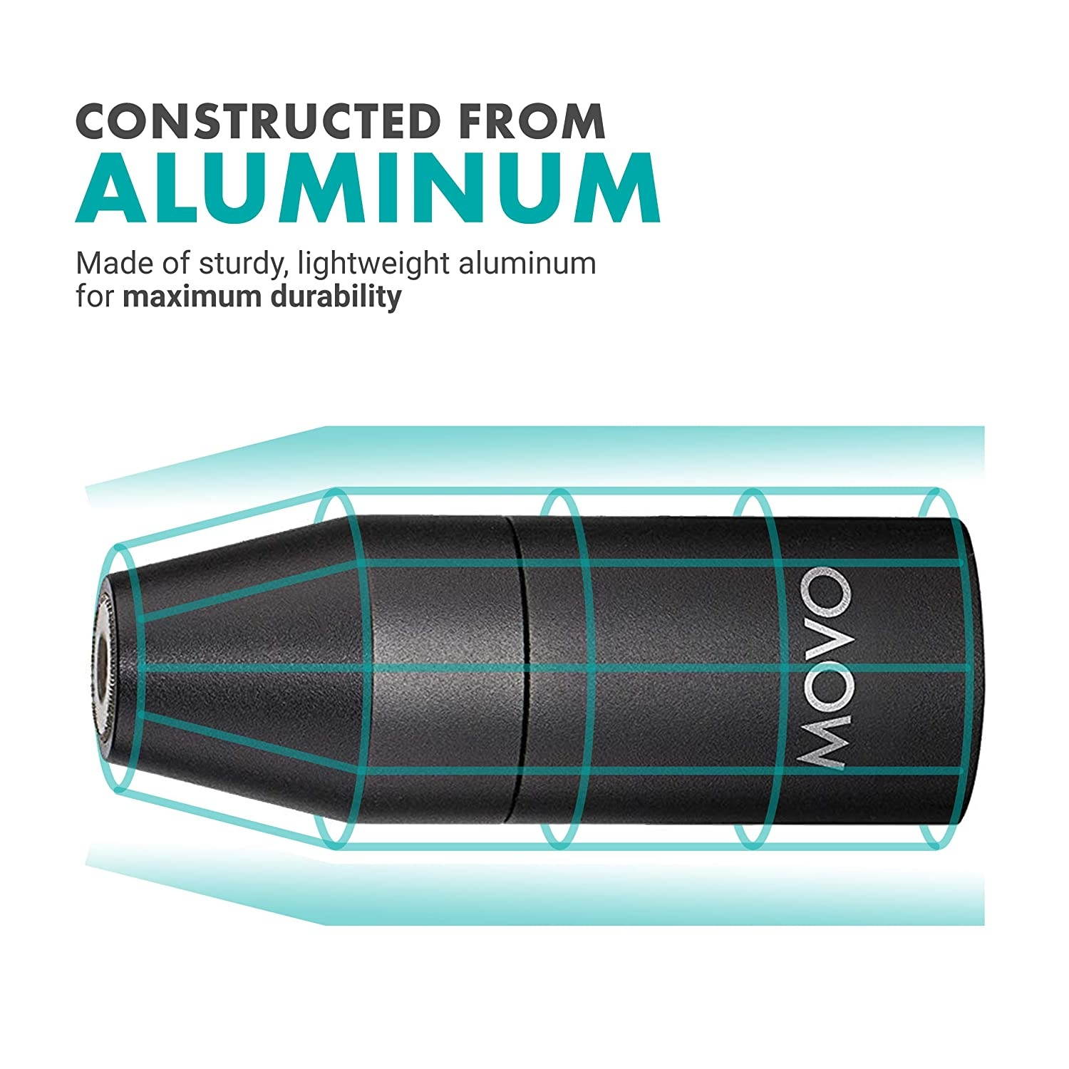 Movo 3.5mm to XLR Microphone Adapter - 3.5mm Female TRS to XLR Male Connector for Camcorders, Recorders, Mixers