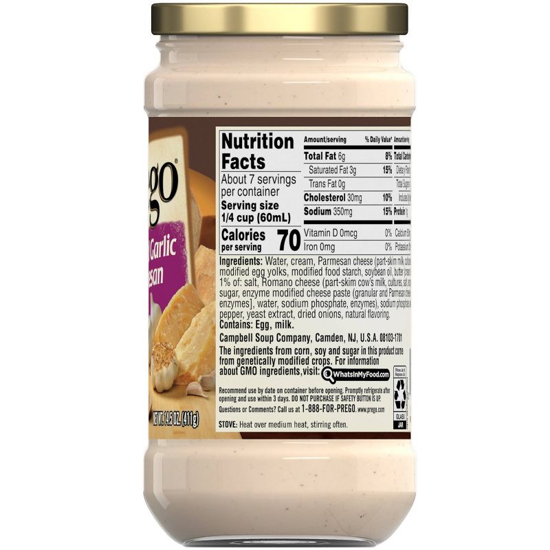 Prego Roasted Garlic Parmesan Alfredo Sauce 14.5oz
