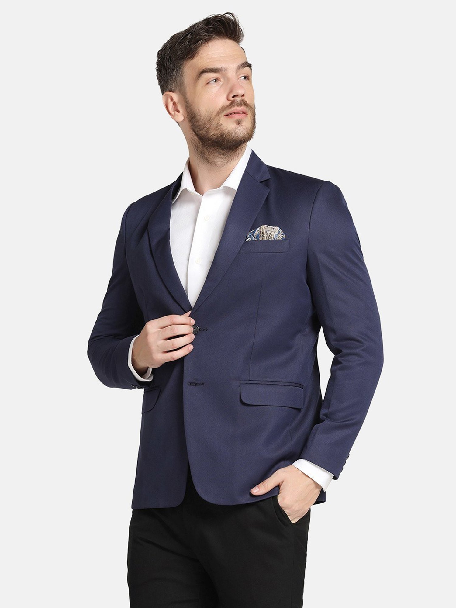 Tahvo Navy Regular Fit Blazer