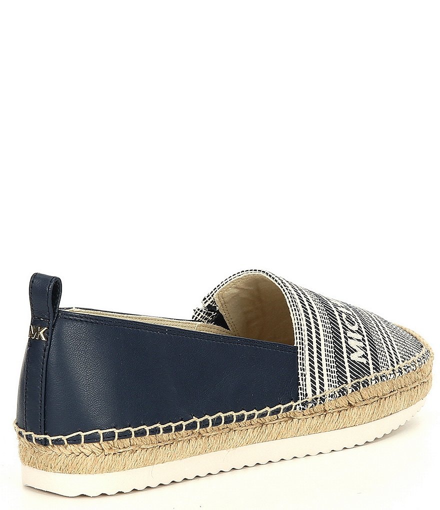 MICHAEL Michael Kors Lenny MK Logo Stripe Jacquard Espadrilles