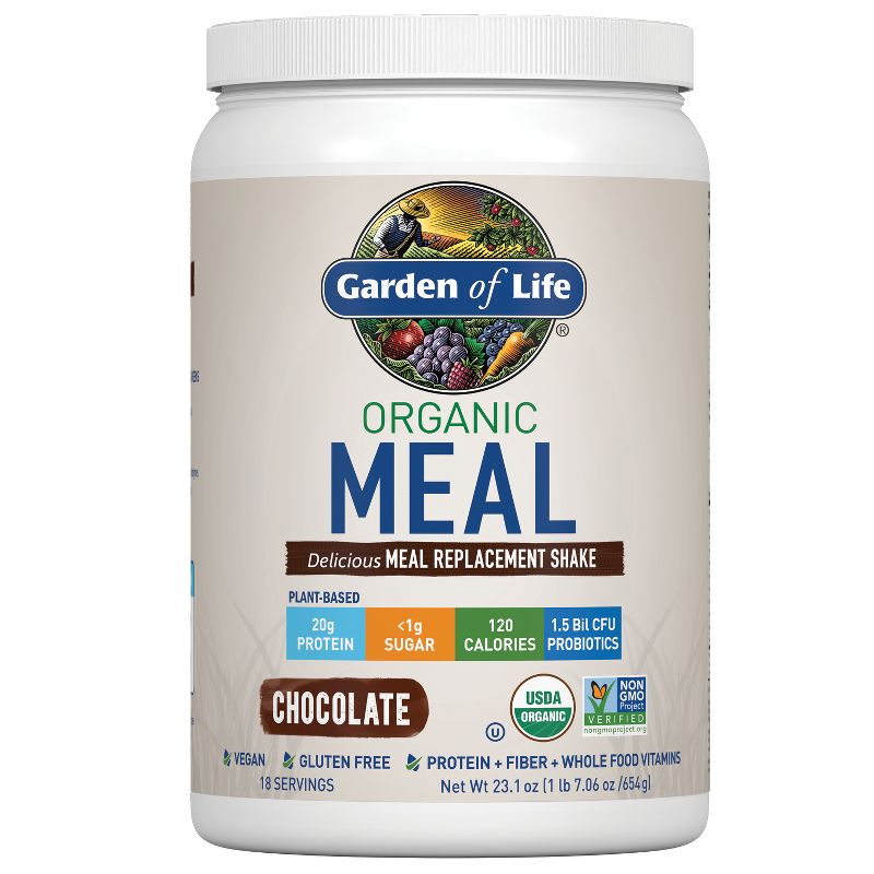 Garden of Life Organic Vegan Meal Replacement Shake Mix - Chocolate - 23.1oz