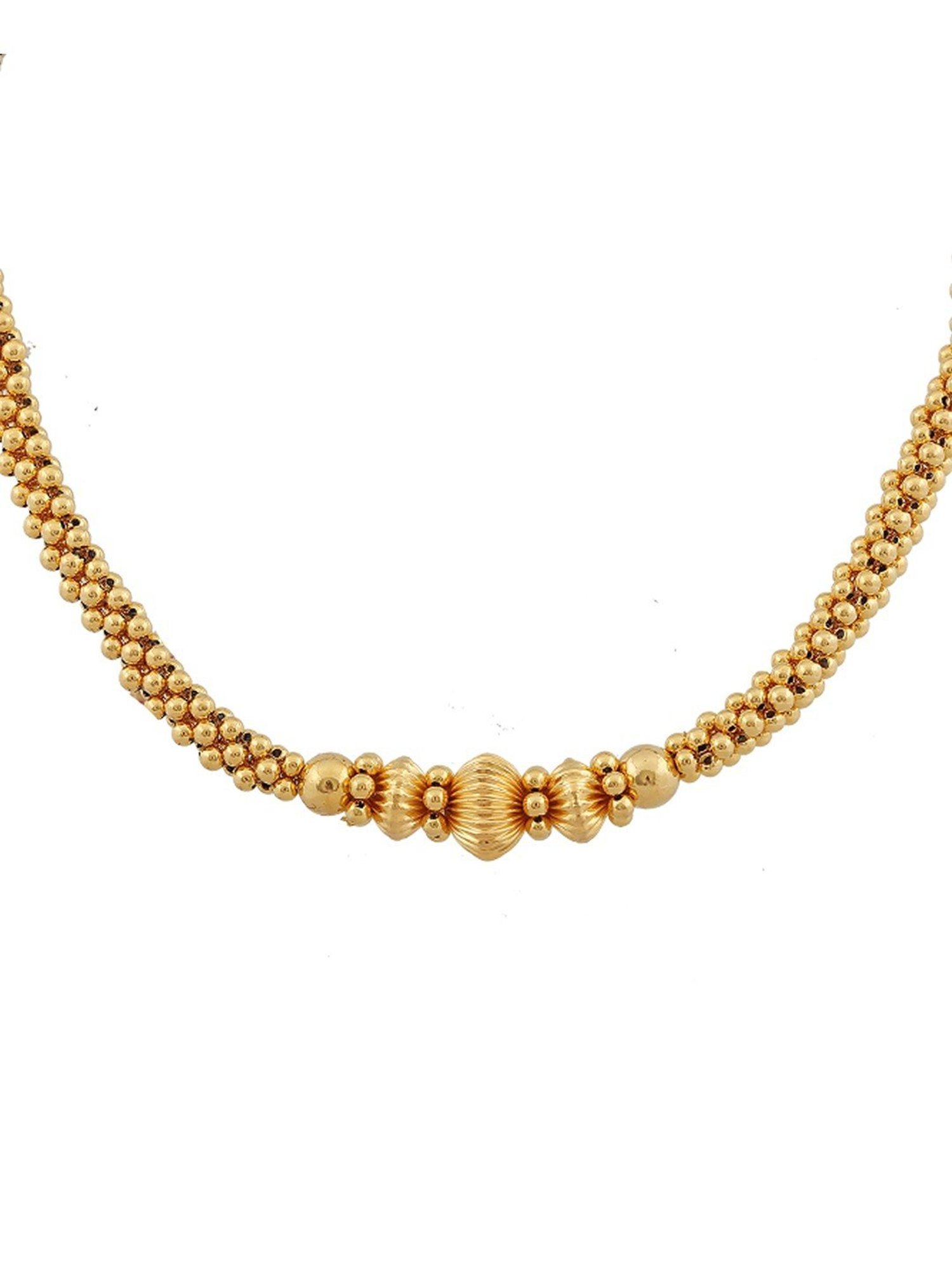 P.N.Gadgil Jewellers Iivika Gold 22k Kolhapuri Thushi Necklace