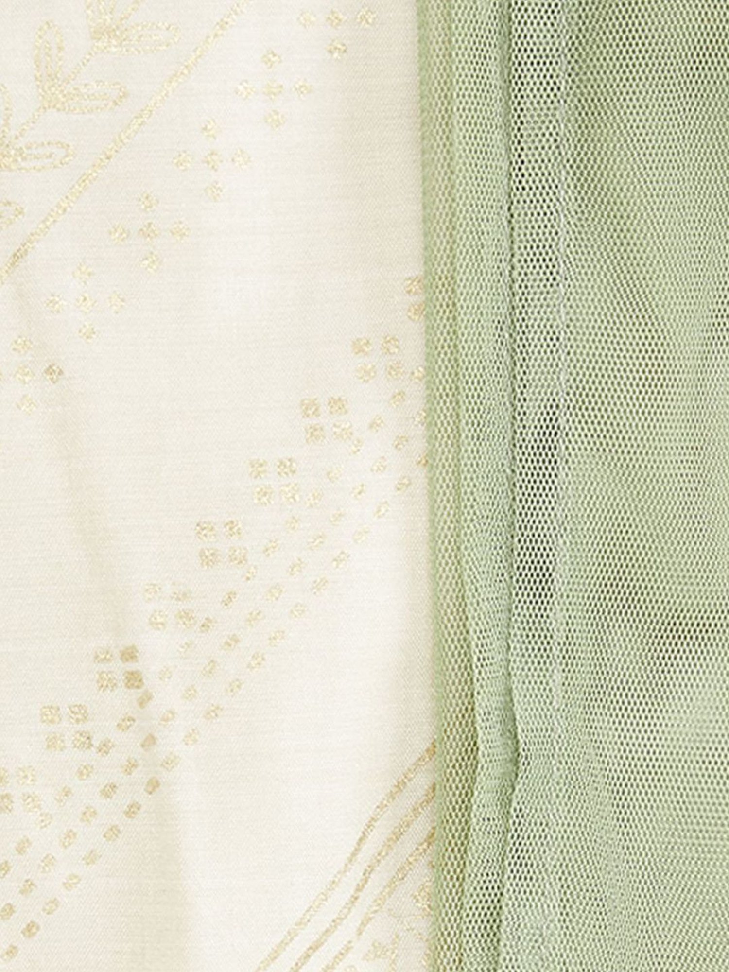 Akkriti by Pantaloons Kids Off-White & Green Printed Kurta Set